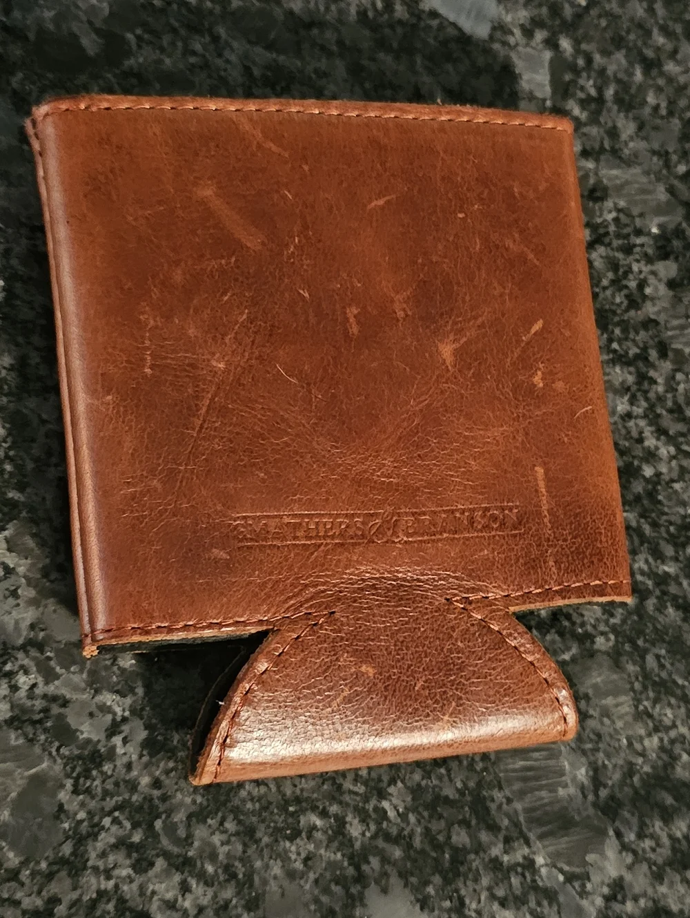 Washington And Lee Leather Koozie Can Holder Smathers And Branson Crest Golf Htf